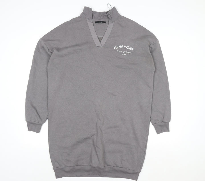 George Women’s Grey Long Sleeve Pullover Sweatshirt Size 14