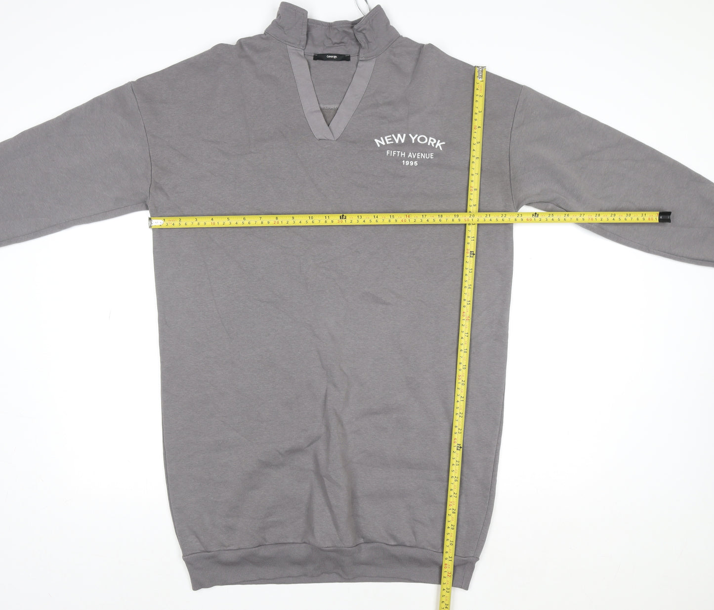 George Women’s Grey Long Sleeve Pullover Sweatshirt Size 14