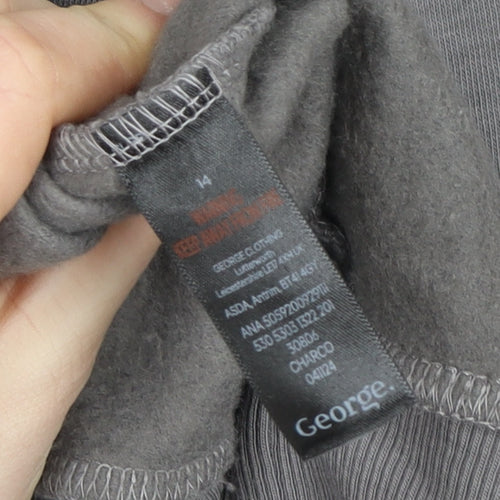 George Women’s Grey Long Sleeve Pullover Sweatshirt Size 14