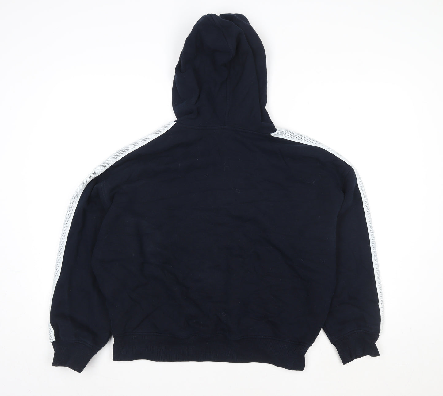 Marks and Spencer Women Navy Blue Pullover Hoodie Medium Cotton Blend
