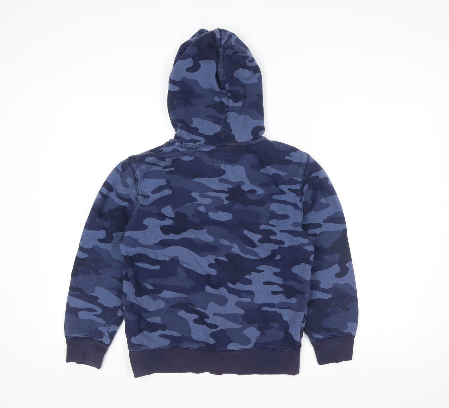 GAP Boys Blue Camouflage Hooded Full Zip Jacket Size 10-11 Years
