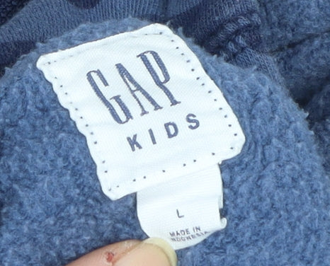 GAP Boys Blue Camouflage Hooded Full Zip Jacket Size 10-11 Years