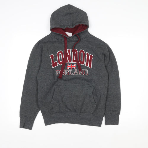 Zone One Men's Grey London England Pullover Hoodie XS