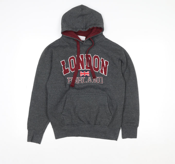 Zone One Men's Grey London England Pullover Hoodie XS