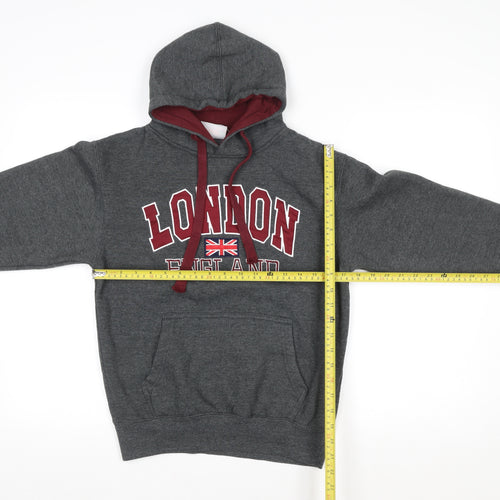 Zone One Men's Grey London England Pullover Hoodie XS