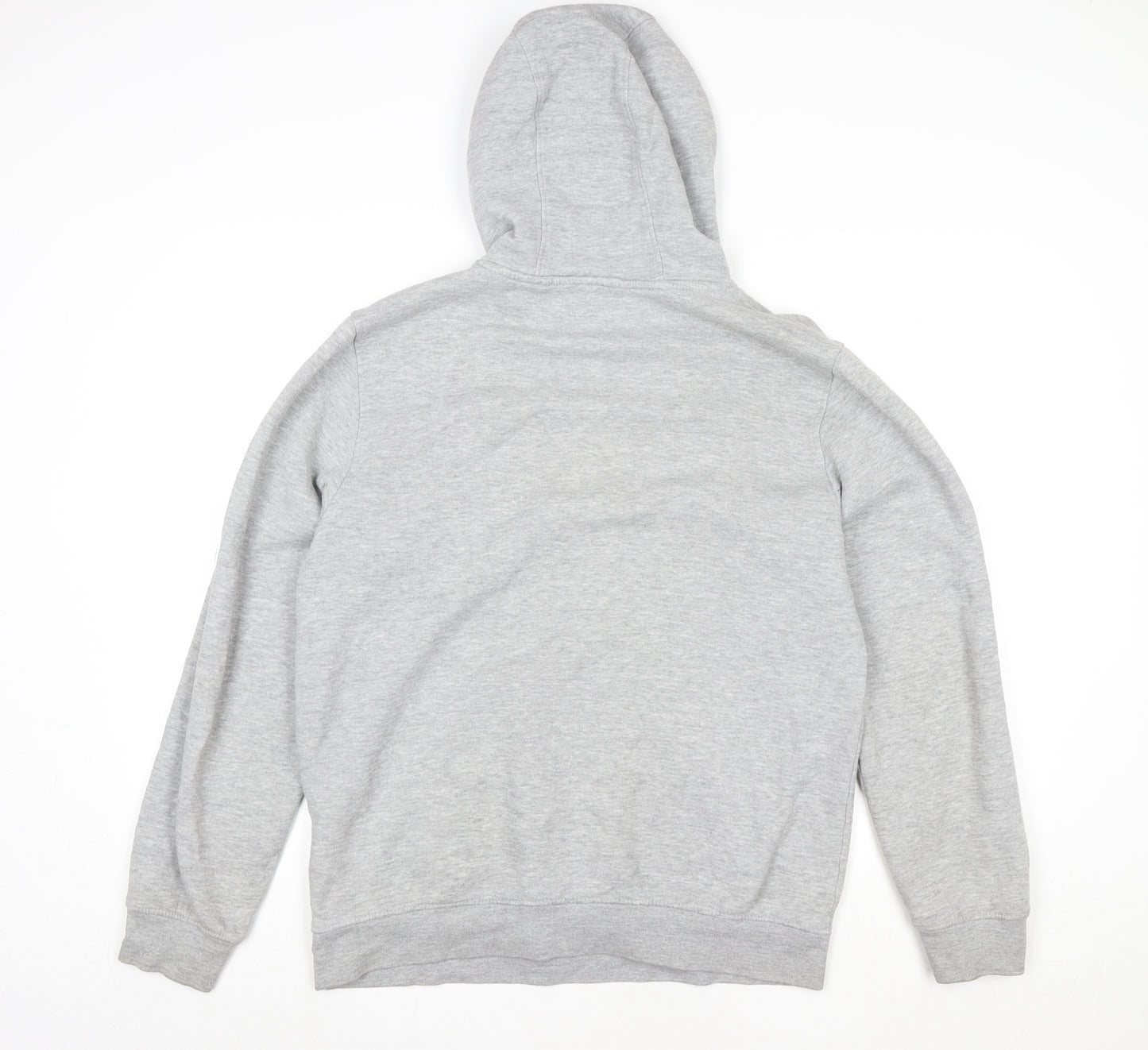 Crosshatch Men's Grey Pullover Hoodie Size L Sustainable Cotton Blend