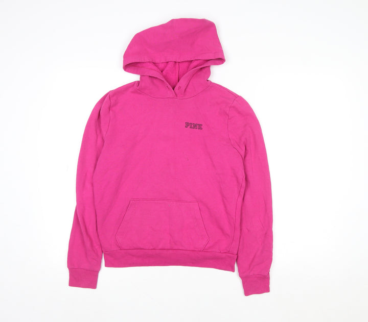 Victoria's Secret Pink Girls XS Pink Pullover Hoodie Fleece Sweatshirt