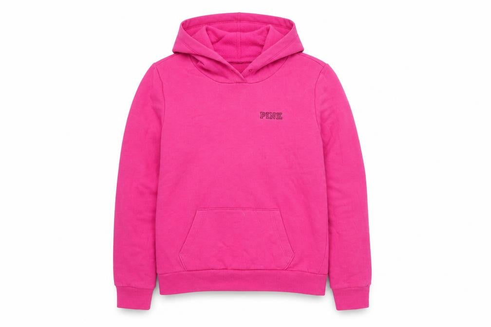 Victoria's Secret Pink Girls XS Pink Pullover Hoodie Fleece Sweatshirt