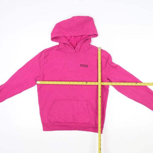 Victoria's Secret Pink Girls XS Pink Pullover Hoodie Fleece Sweatshirt