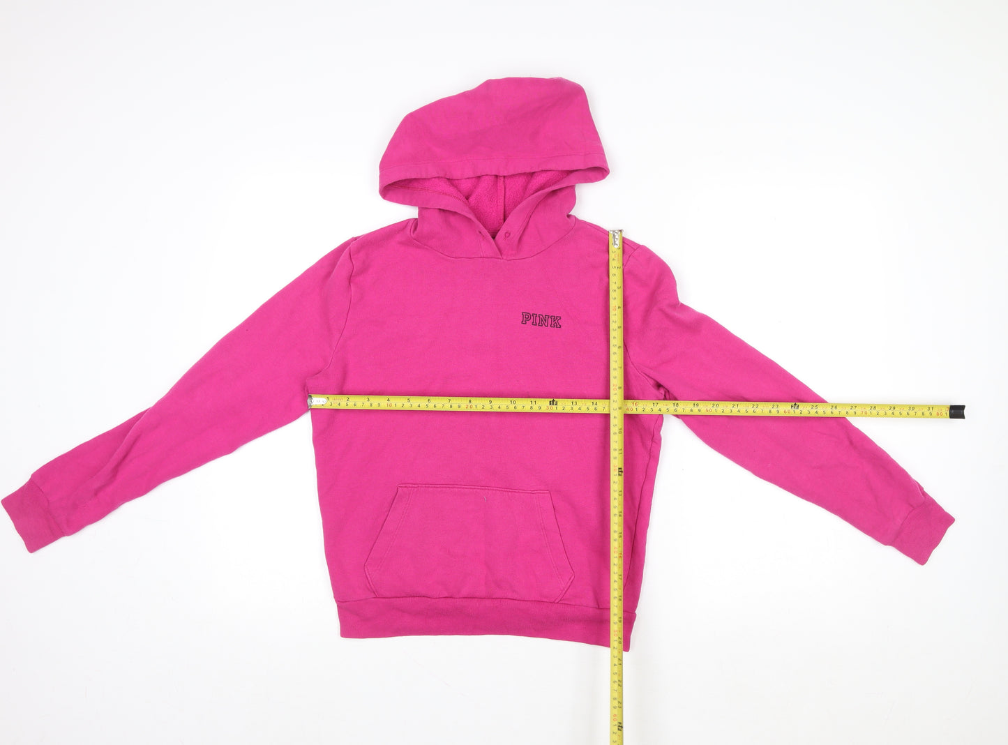 Victoria's Secret Pink Girls XS Pink Pullover Hoodie Fleece Sweatshirt
