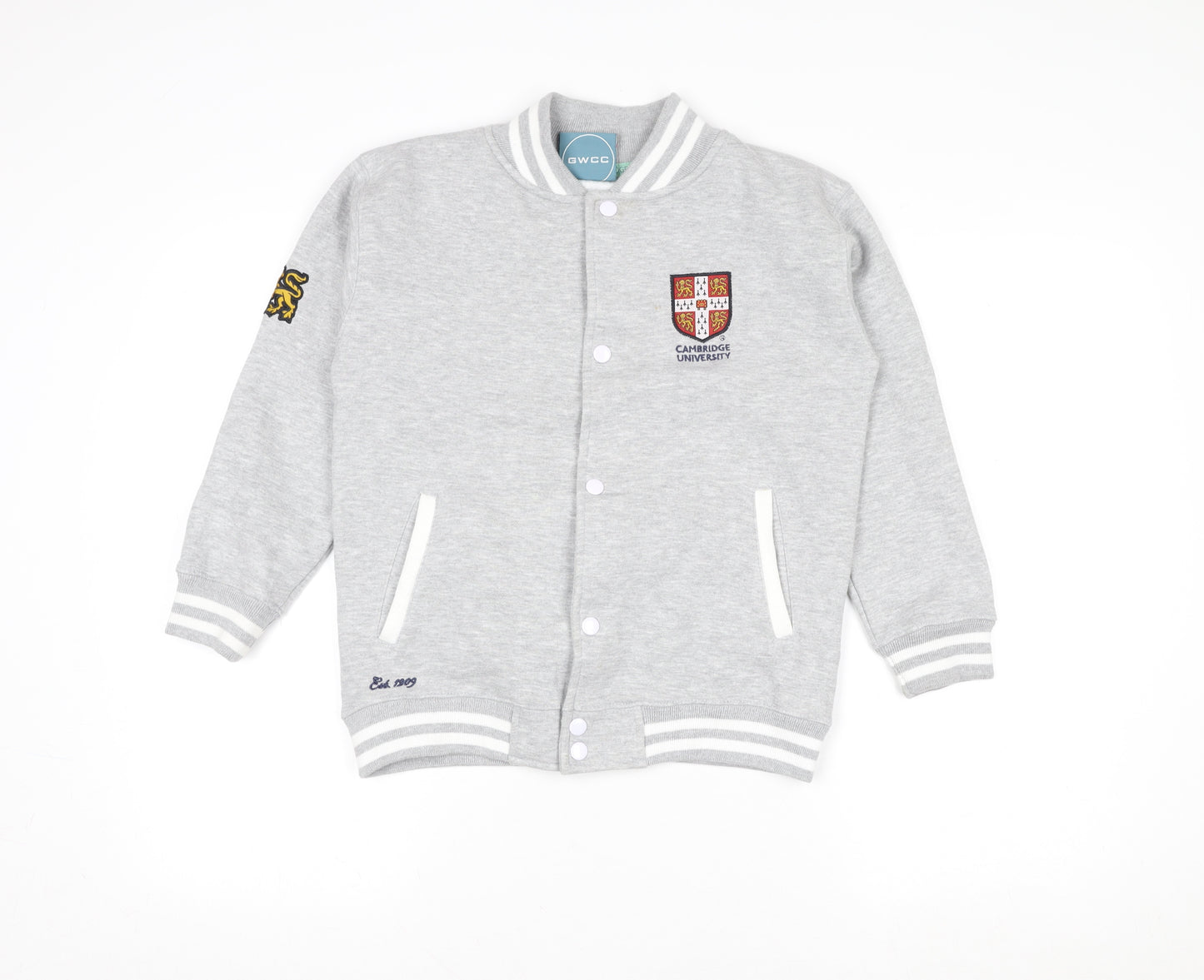 University of Cambridge Grey Girls 9-10 Years Button Cardigan Sweatshirt