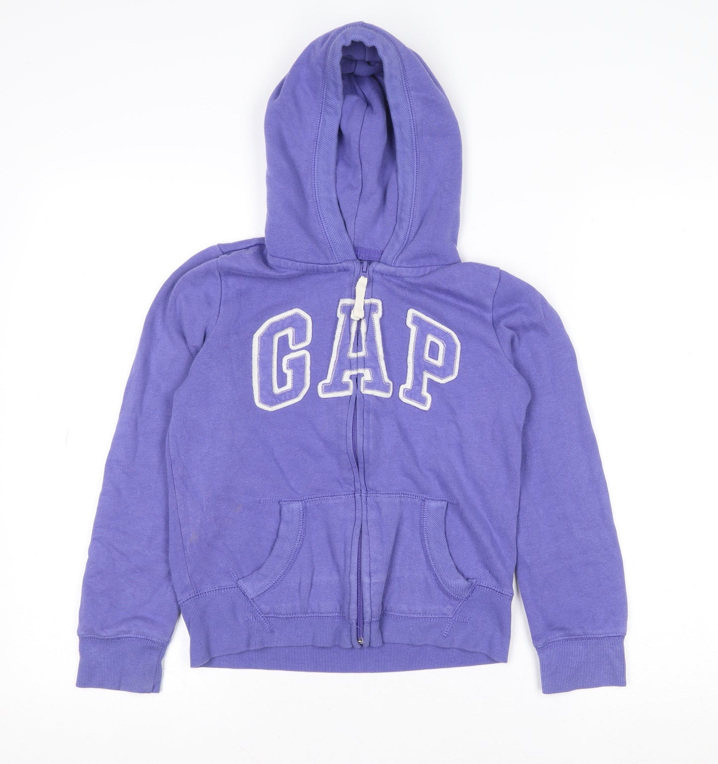 GAP Kids Girls Purple Hooded Full Zip Cotton Blend Jacket 10-11 Years