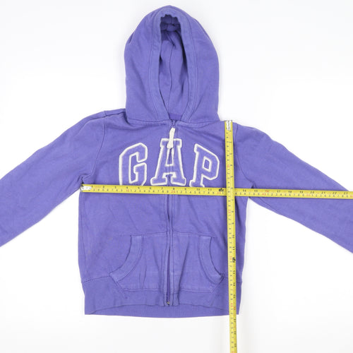 GAP Kids Girls Purple Hooded Full Zip Cotton Blend Jacket 10-11 Years