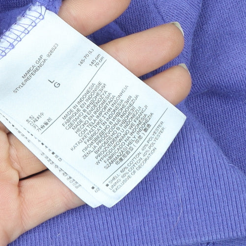 GAP Kids Girls Purple Hooded Full Zip Cotton Blend Jacket 10-11 Years