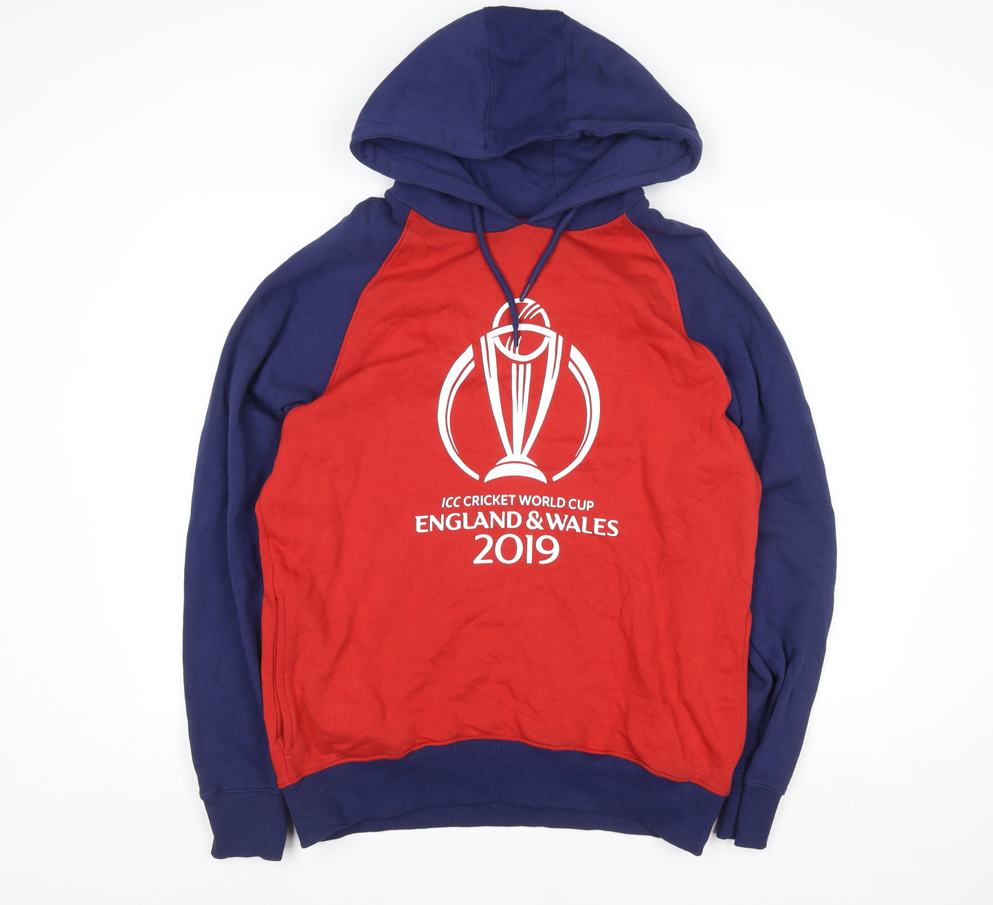 Fanatics Men’s Red Blue ICC Cricket World Cup 2019 Pullover Hoodie XL