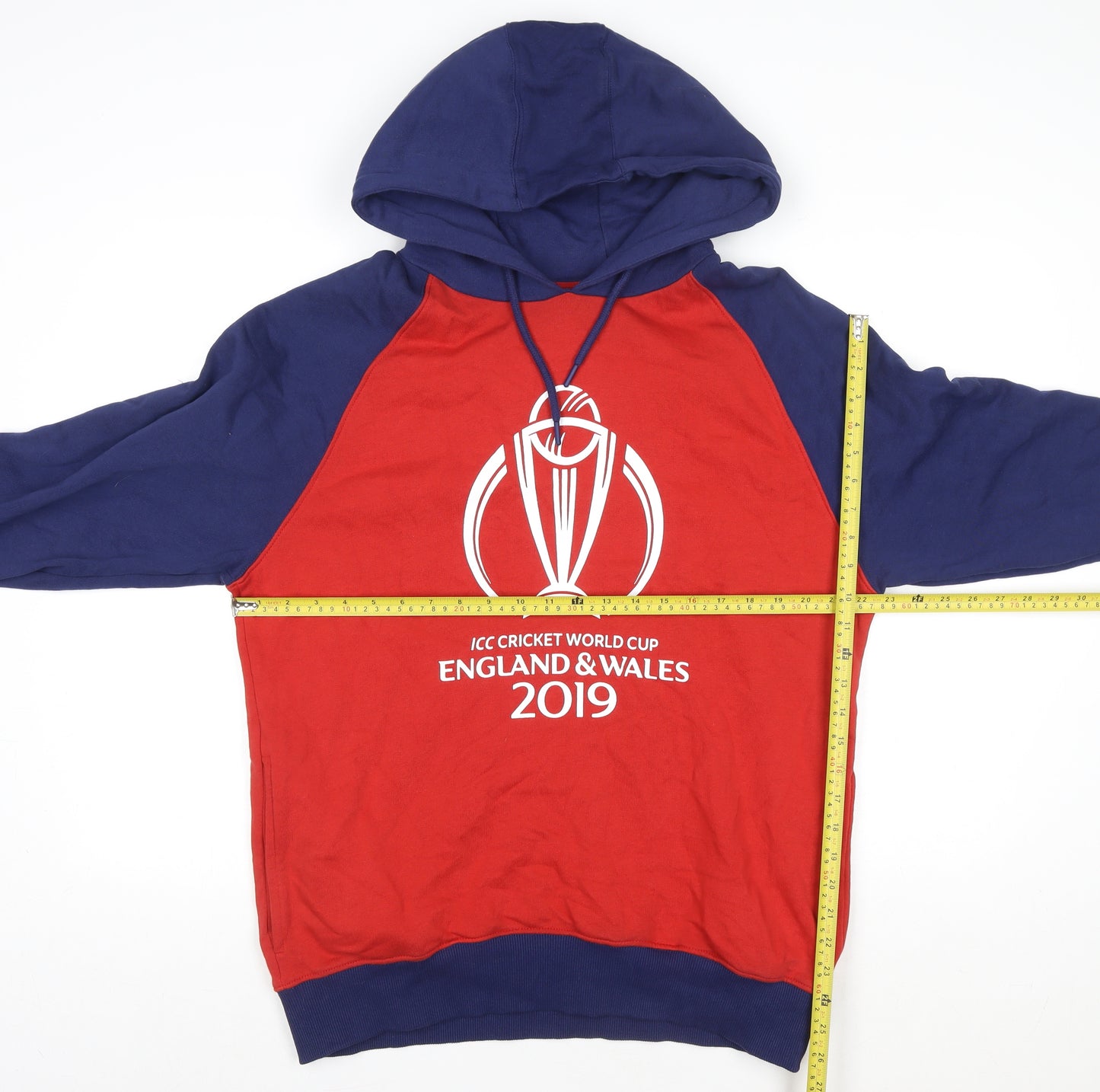Fanatics Men’s Red Blue ICC Cricket World Cup 2019 Pullover Hoodie XL