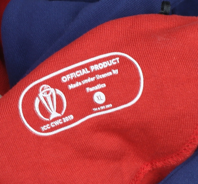 Fanatics Men’s Red Blue ICC Cricket World Cup 2019 Pullover Hoodie XL