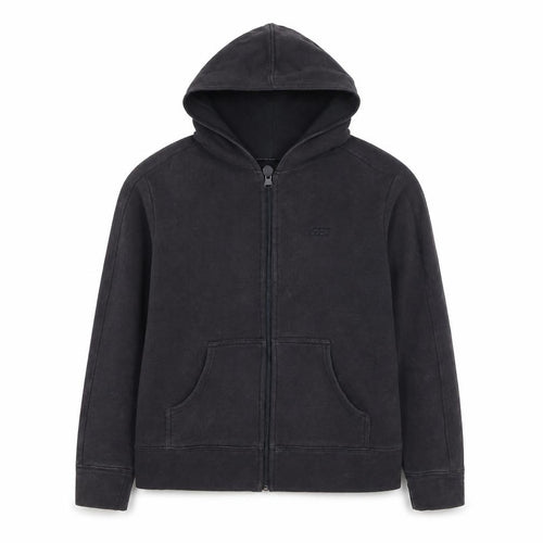 Reebok Men's Black Small Hooded Full Zip Cotton Fleece Jacket