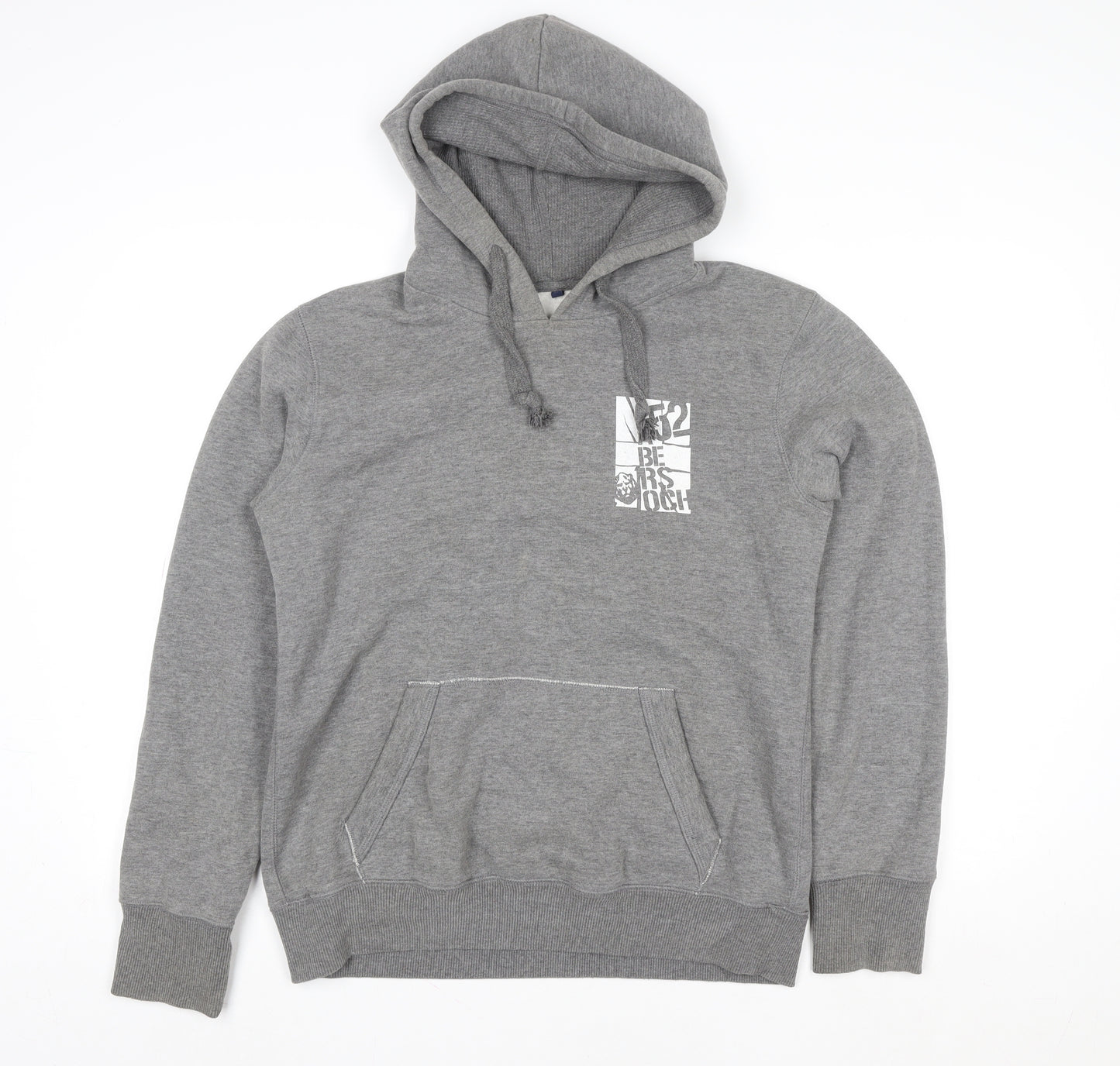 Sohosail Womens Grey Pullover Hoodie Size 14 Graphic Print Casual