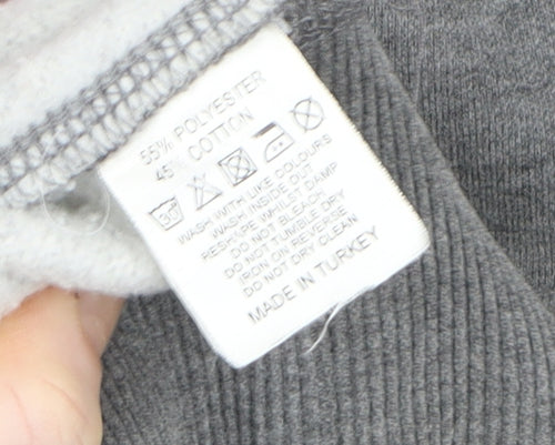 Sohosail Womens Grey Pullover Hoodie Size 14 Graphic Print Casual