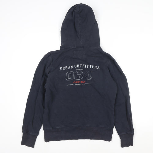 Musto Women's Navy Pullover Hoodie Size 12 Ocean Outfitters Print