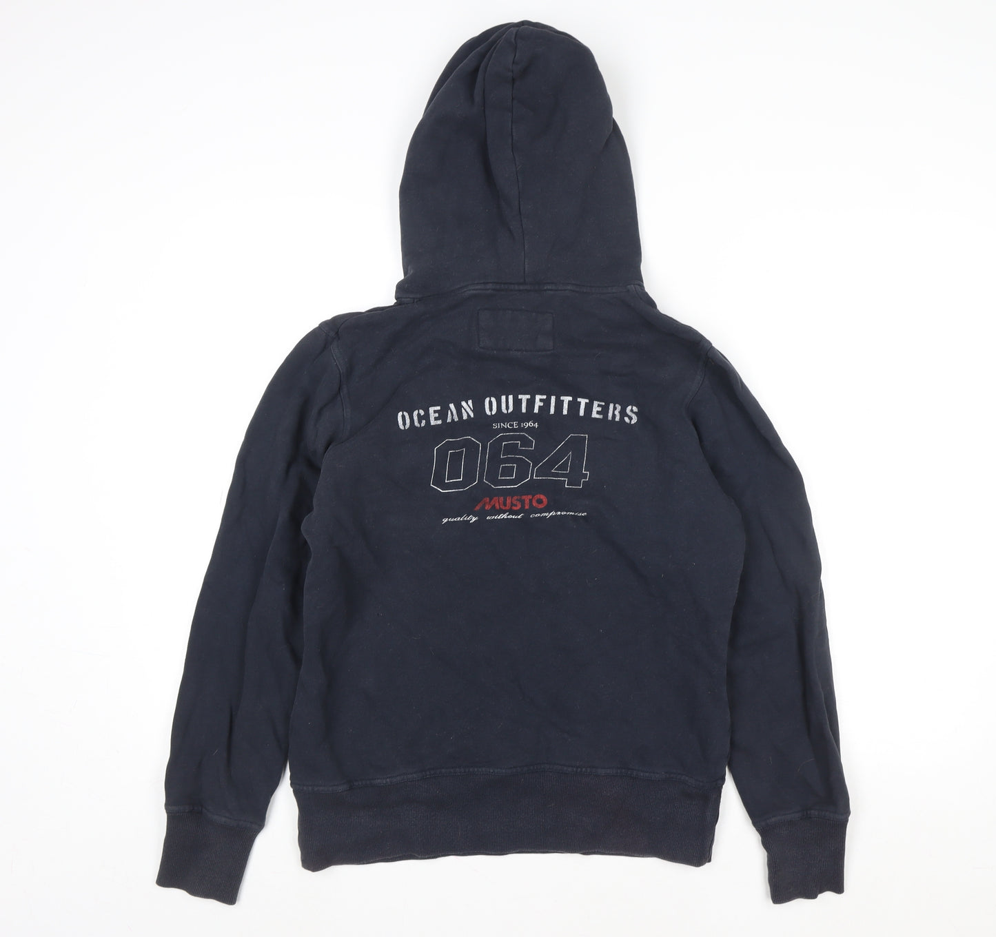 Musto Women's Navy Pullover Hoodie Size 12 Ocean Outfitters Print
