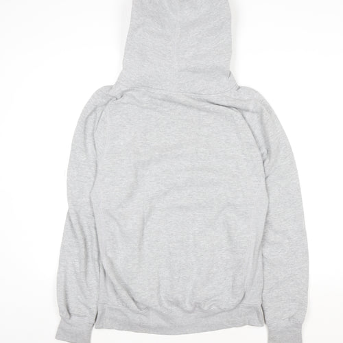 Made The Label Grey HELLO Hoodie Women M Cotton Blend Pullover