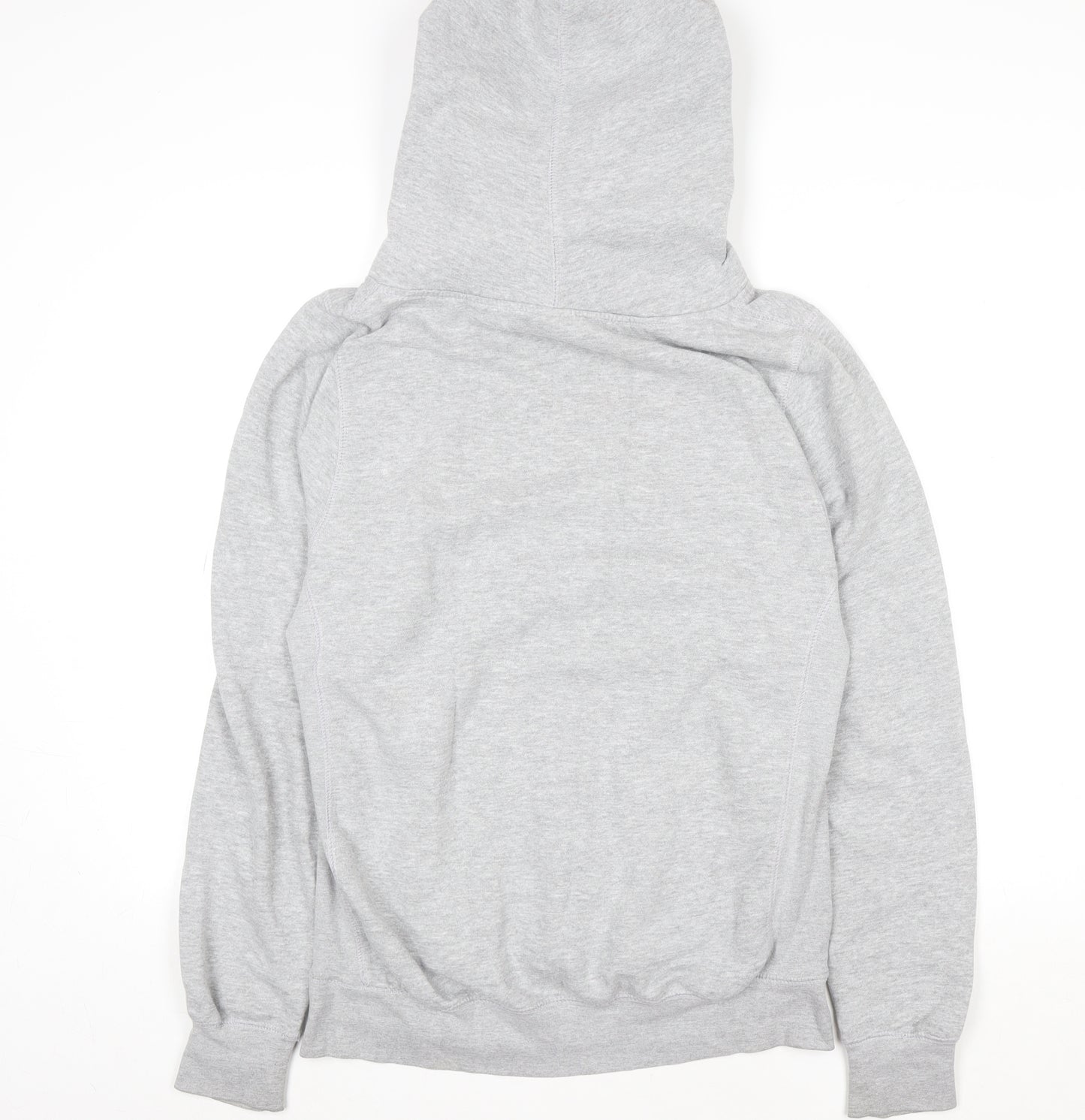 Made The Label Grey HELLO Hoodie Women M Cotton Blend Pullover