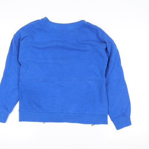 Next Women's Blue Small Pullover Sweatshirt with Side Zips