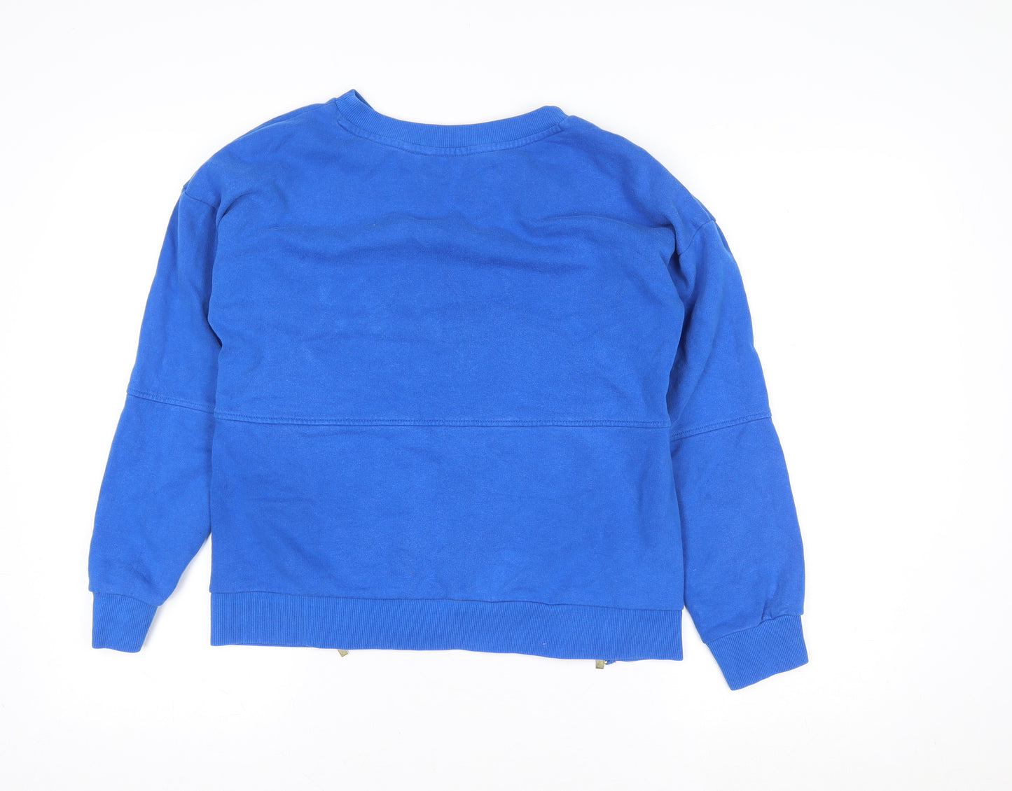 Next Women's Blue Small Pullover Sweatshirt with Side Zips