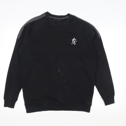 Gym King Men's Black Small Pullover Sweatshirt Logo Fleece