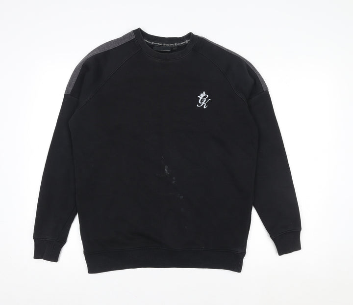 Gym King Men's Black Small Pullover Sweatshirt Logo Fleece