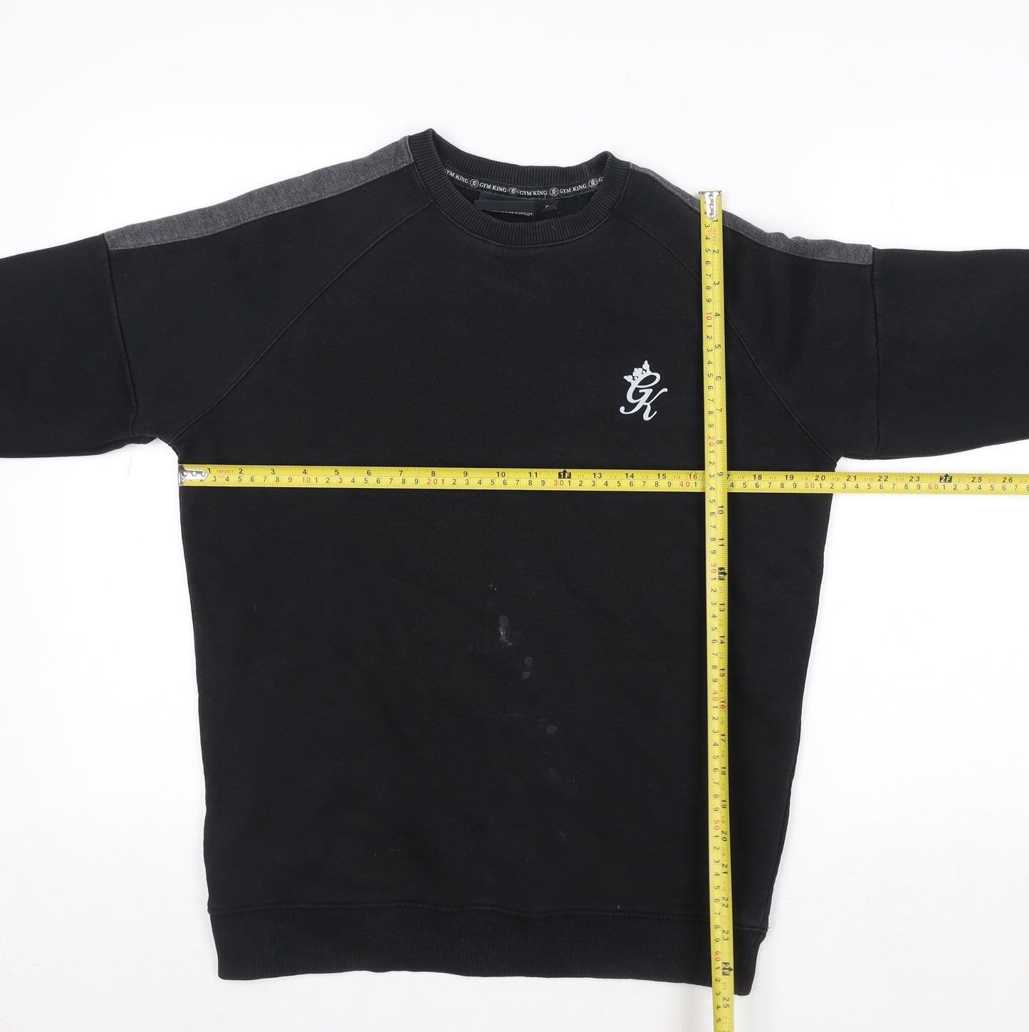 Gym King Men's Black Small Pullover Sweatshirt Logo Fleece