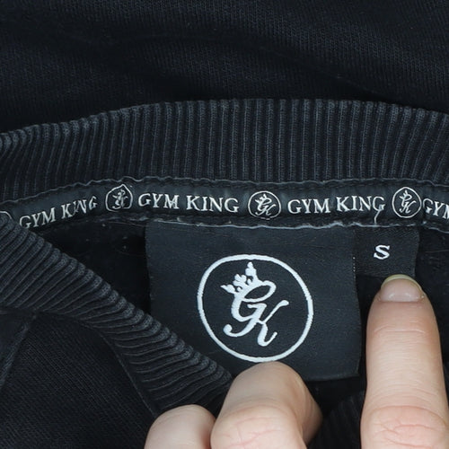 Gym King Men's Black Small Pullover Sweatshirt Logo Fleece