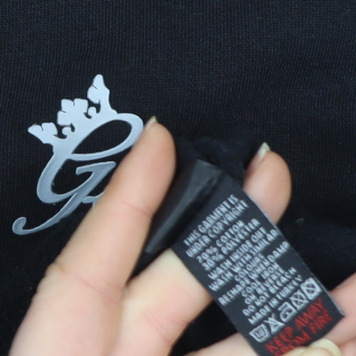 Gym King Men's Black Small Pullover Sweatshirt Logo Fleece