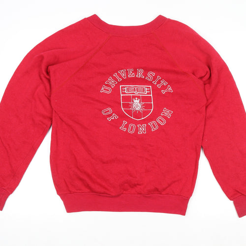 Probert University of London Red V-Neck Womens Sweatshirt Size L
