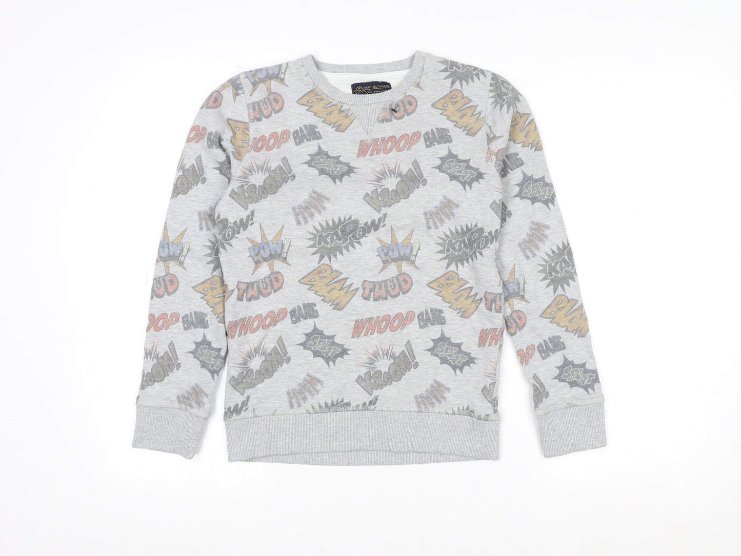 Next Boys Grey Comic Print Pullover Sweatshirt 11 Years Regular Fit