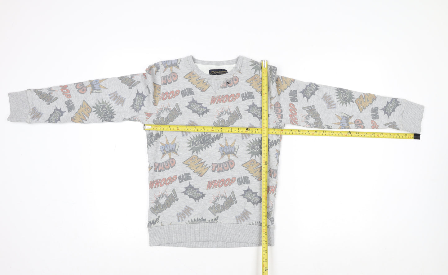 Next Boys Grey Comic Print Pullover Sweatshirt 11 Years Regular Fit