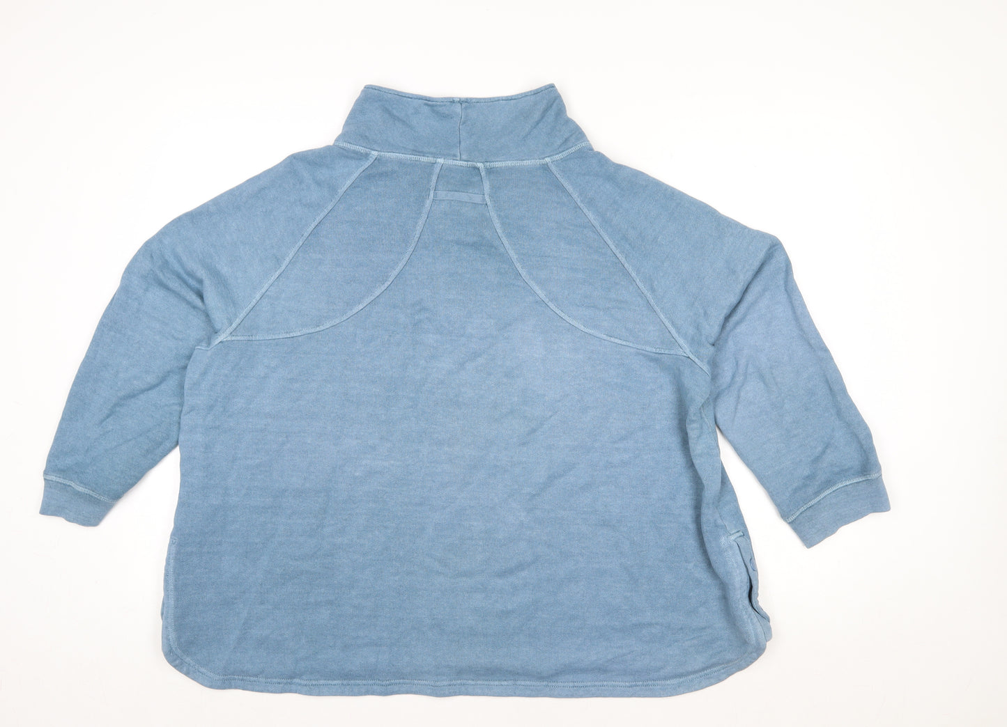 Wrap London Women's Blue Hemp Cotton Pullover Sweatshirt UK20