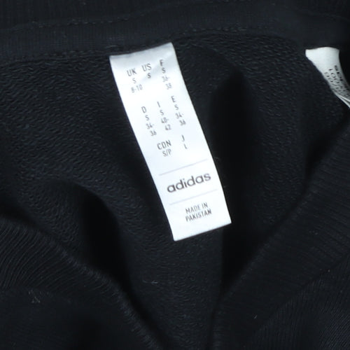 Adidas Men's Black Crew Neck Striped Sweatshirt Size S