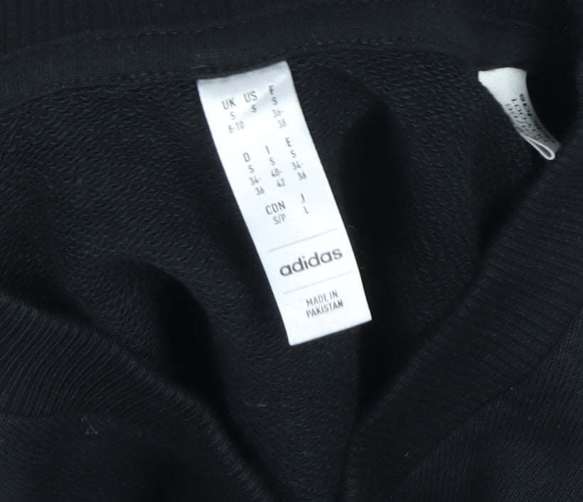 Adidas Men's Black Crew Neck Striped Sweatshirt Size S