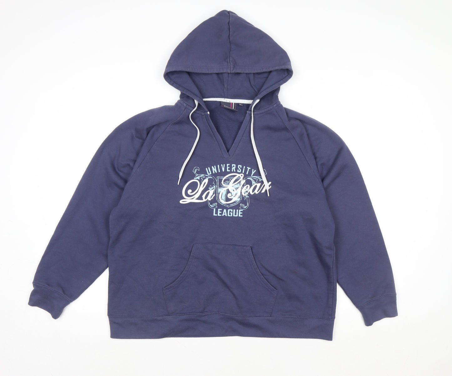 LA Gear Men Blue XL Pullover Hoodie University Sports Fleece