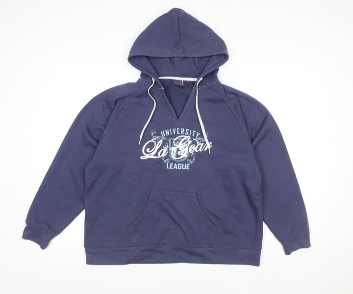 LA Gear Men Blue XL Pullover Hoodie University Sports Fleece