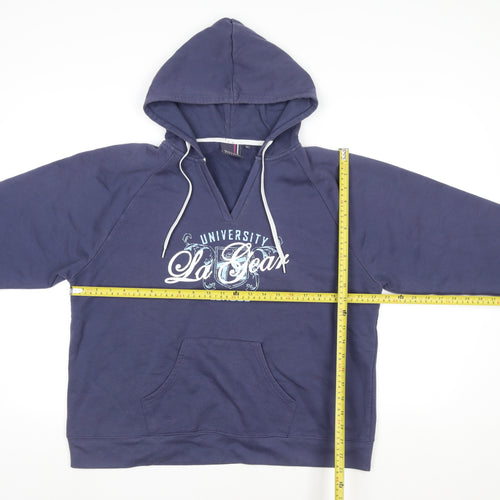 LA Gear Men Blue XL Pullover Hoodie University Sports Fleece