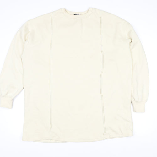 PrettyLittleThing Women's Beige Long Sleeve Pullover Sweatshirt UK 10