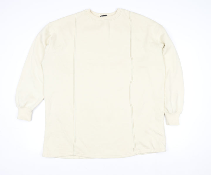 PrettyLittleThing Women's Beige Long Sleeve Pullover Sweatshirt UK 10