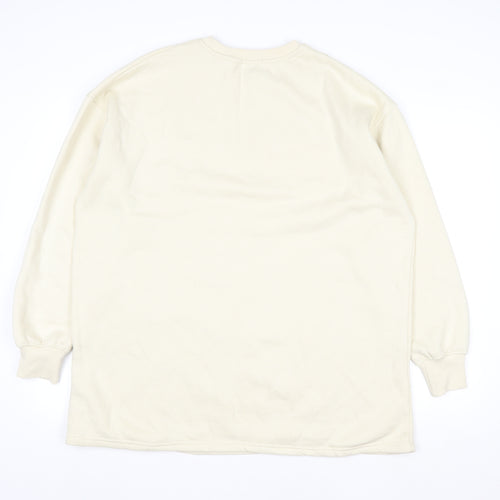PrettyLittleThing Women's Beige Long Sleeve Pullover Sweatshirt UK 10