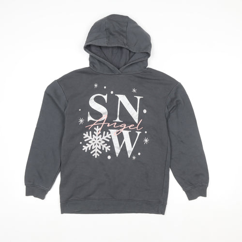 Primark Womens Grey Snow Angel Pullover Hoodie Size M
