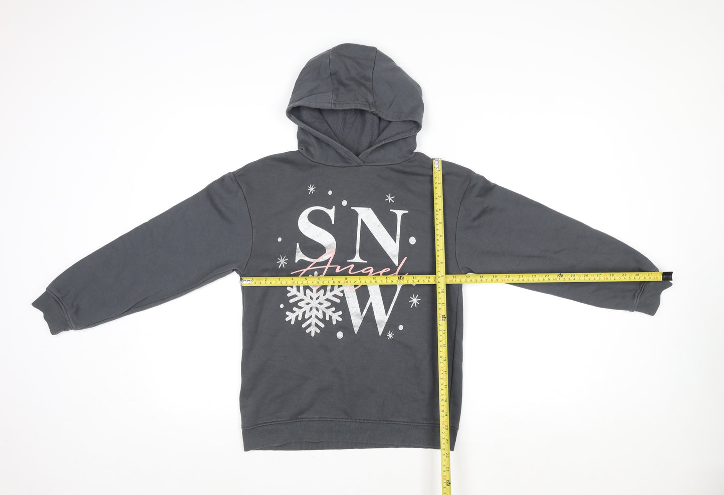 Primark Womens Grey Snow Angel Pullover Hoodie Size M