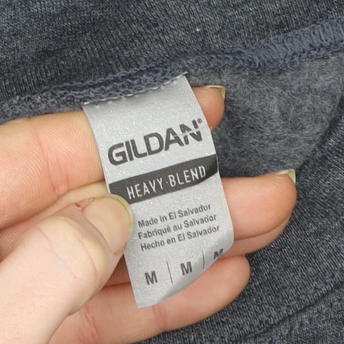 Gildan Women's Grey Christmas Graphic Pullover Sweatshirt M